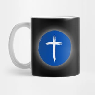 Christian Cross Solar Eclipse - Blue Edition Mug